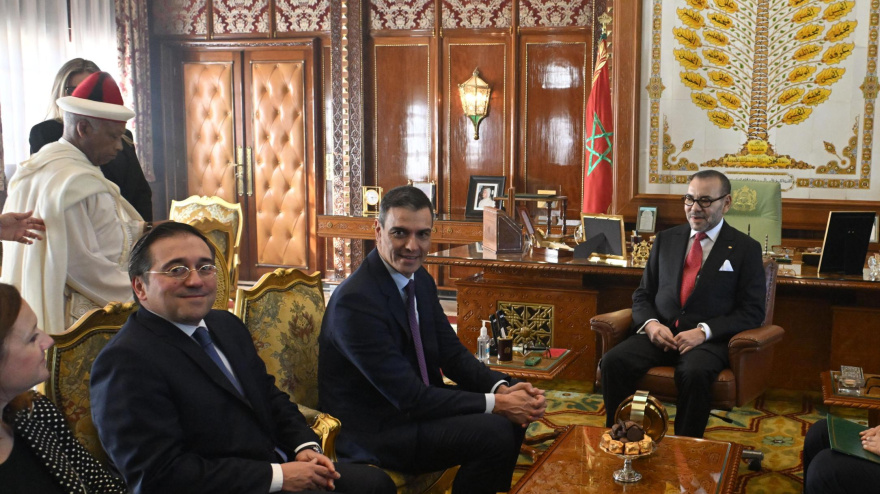 El rey de Marruecos, Mohamed VI junto al presidente de España