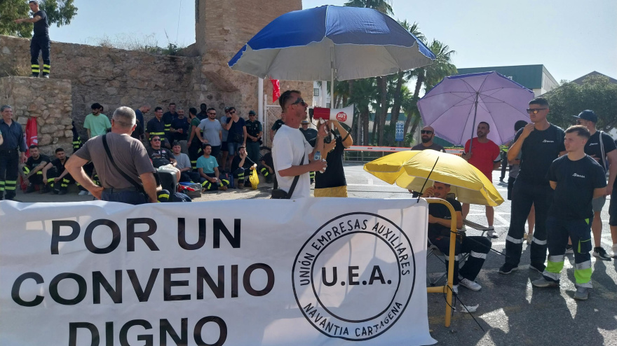 Concentración trabajadores en Navantia