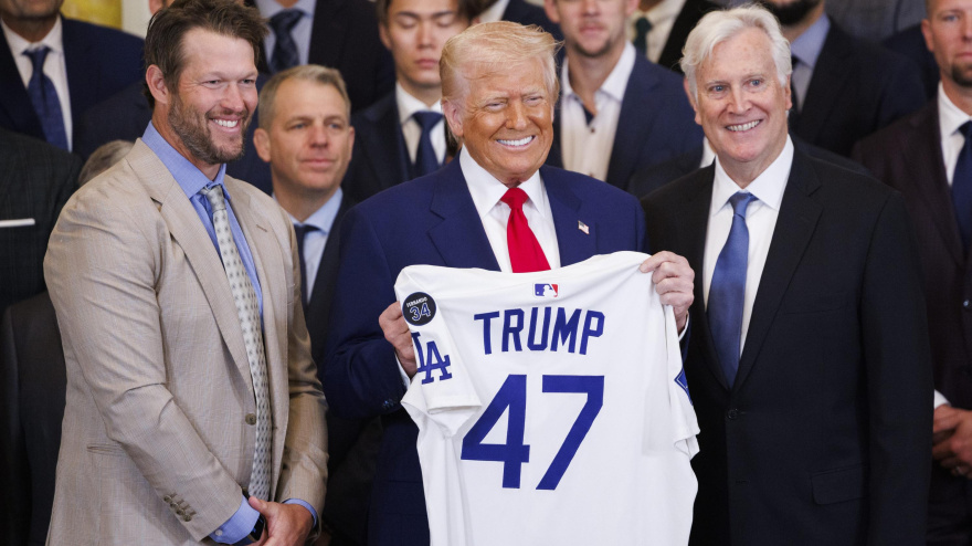 El pasado 7 de abril Trump recibió al equipo angelino en la Casa Blanca tras ganar las Series Mundiales.