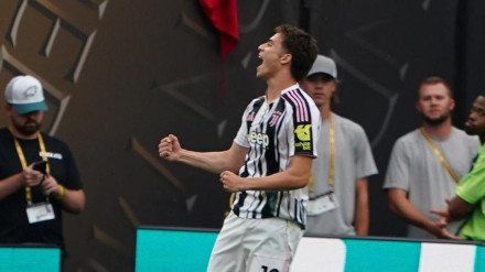 Los jugadores de la Juventus celebran un gol contra el Wydad