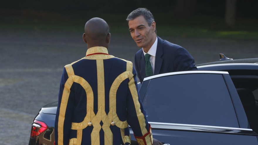 El presidente del Gobierno de España, Pedro Sánchez, a su llegada a la Cumbre de la OTAN