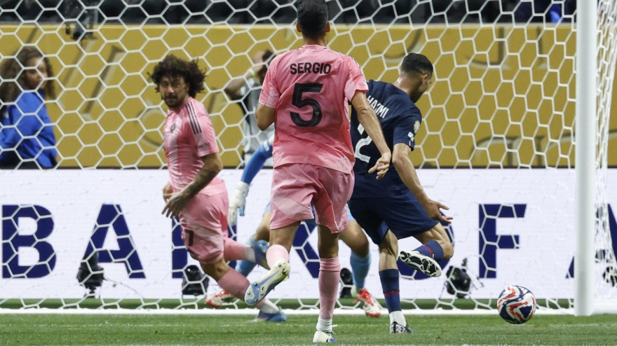 Achraf Hakimi marca el 4-0 del PSG contra el Inter Miami