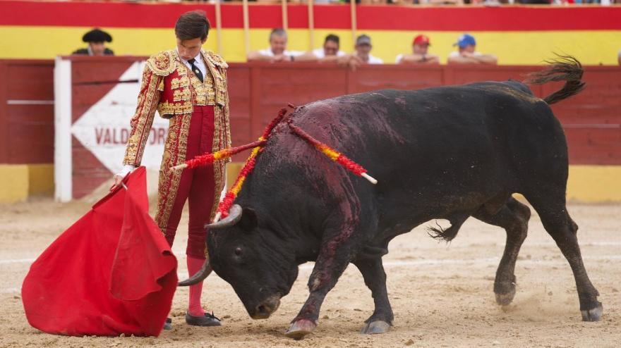 Derechazo de Sergio Rodríguez al quinto de Cuadri en Valdetorres de Jarama