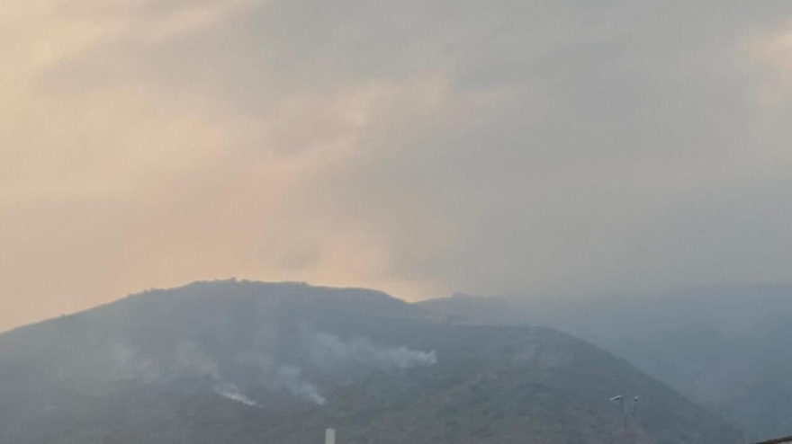 Imagen del incendio en Larouco, Ourense