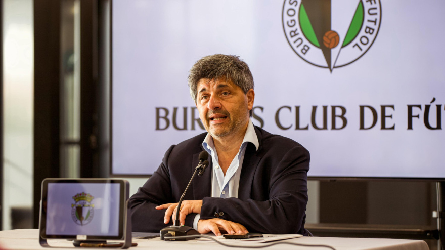 Marcelo Figoli, presidente del Burgos CF, decepcionado: "¿Ustedes ven algún patrocinador grande de la provincia en el Burgos CF?"