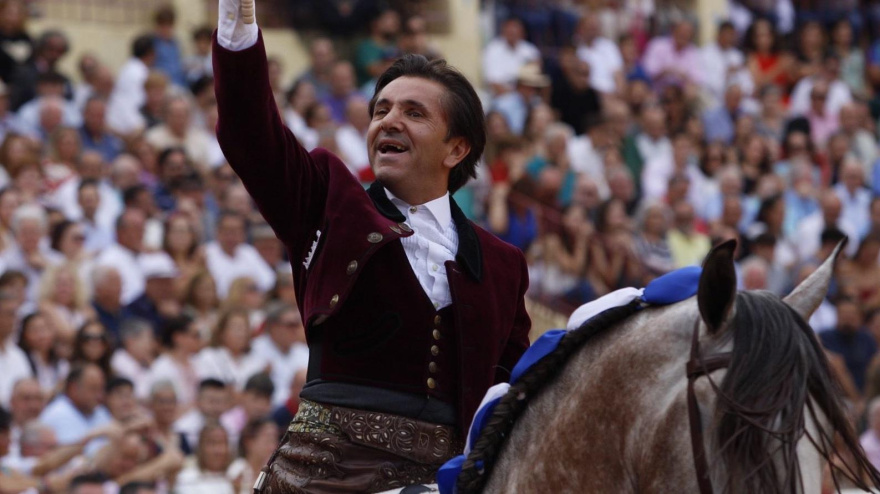 Diego Ventura, durante su actuación este domingo en Cuenca