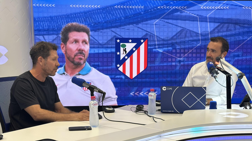Diego Pablo Simeone, con Juanma Castaño en El Partidazo de COPE