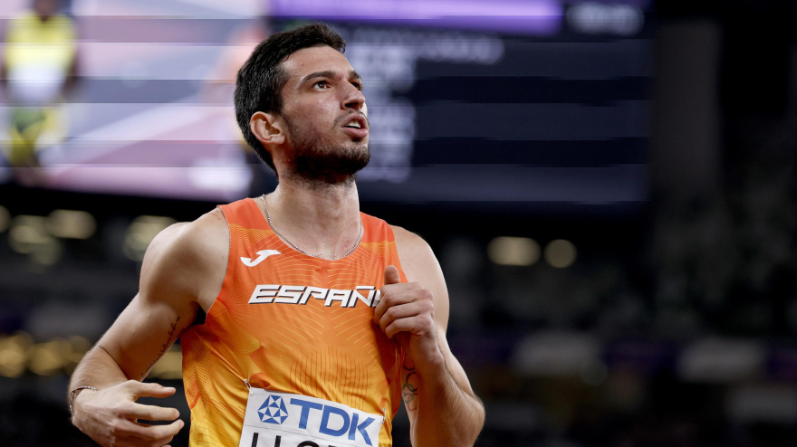 Quique Llopis, en el Mundial de Atletismo