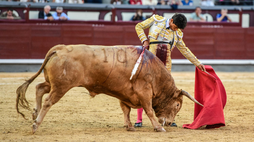 Natural de Emiliano Osornio ante el quinto novillo de López Gibaja