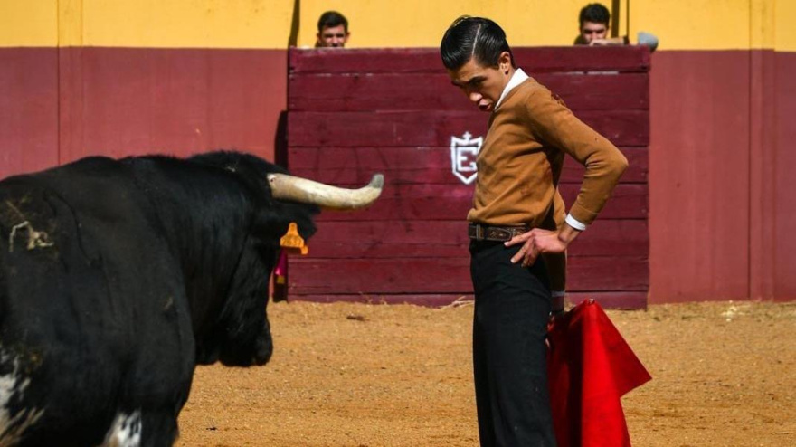 Bruno Aloi, preparándose en el campo para reaparecer en Las Ventas