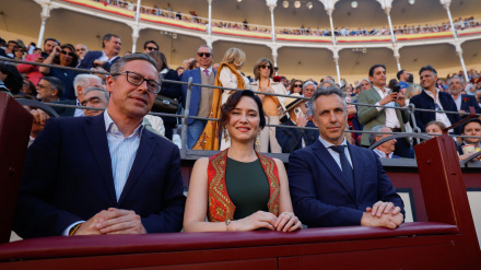 La presidenta de la Comunidad de Madrid, Isabel Díaz Ayuso, en la plaza de toros de Las Ventas