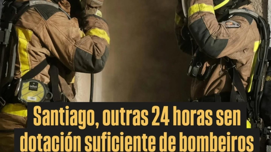 Captura del mensaje compartido en redes sociales por Bombeiros de Santiago