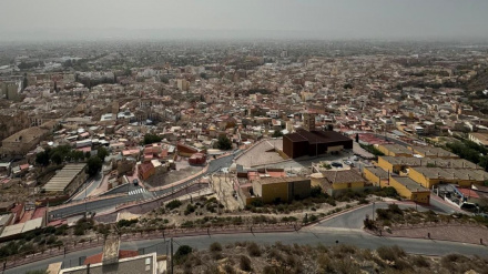 Vista panorámica de los barrios altos de Lorca desde el mirador del castillo