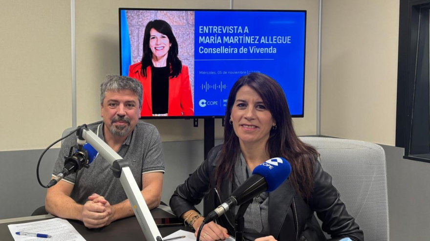 La conselleira de Vivenda, María Martínez Allegue, en COPE Santiago