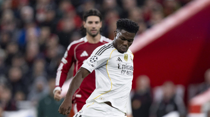 Aurélien Tchouaméni durante el Liverpool - Real Madrid