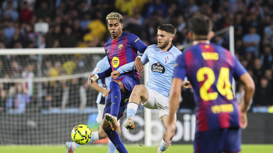 Lamine Yamal, durante el Celta-Barcelona