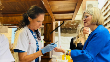 La Asociación ADILOR ha realizado análisis de glucosa en la caseta instalada en las Alameda de la Constitución