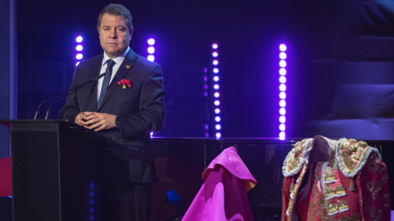 Emiliano García-Page, durante un acto taurino