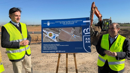 Nueva rotonda en la carretera de La Aljorra