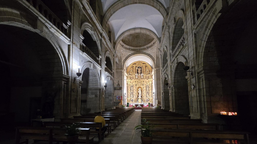 Interior de la Iglesia parroquial de Nuestra Señora de la Merced en Conxo
