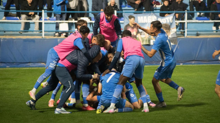 Los jugadores del Águilas FC celebrando uno de los goles