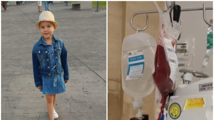 Victoria, la niña de seis años con leucemia, se somete al esperado trasplante de médula al son de los villancicos de Niña Pastori