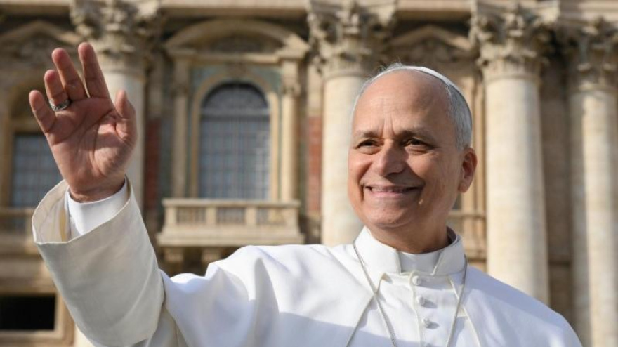 El Papa León XIV durante la última audiencia del año