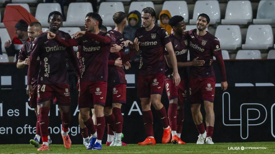 El Leganés celebra uno de los goles al Albacete