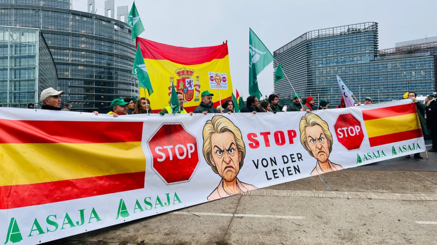 Protesta de agricultores y ganaderos en Estrasburgo