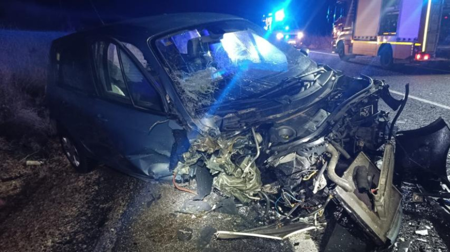 Choque frontal en Membrilla