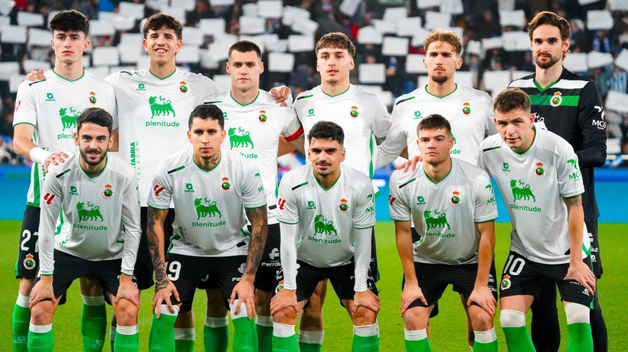 11 del Racing en Riazor