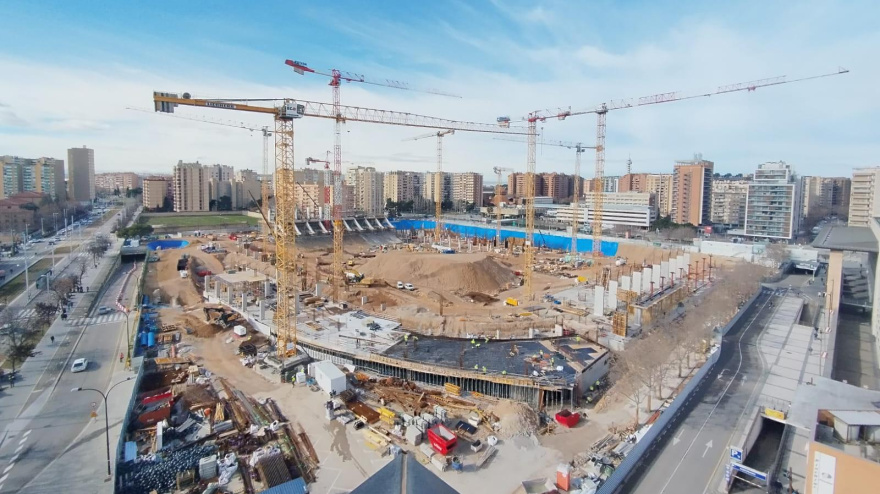 Obras de la nueva Romareda