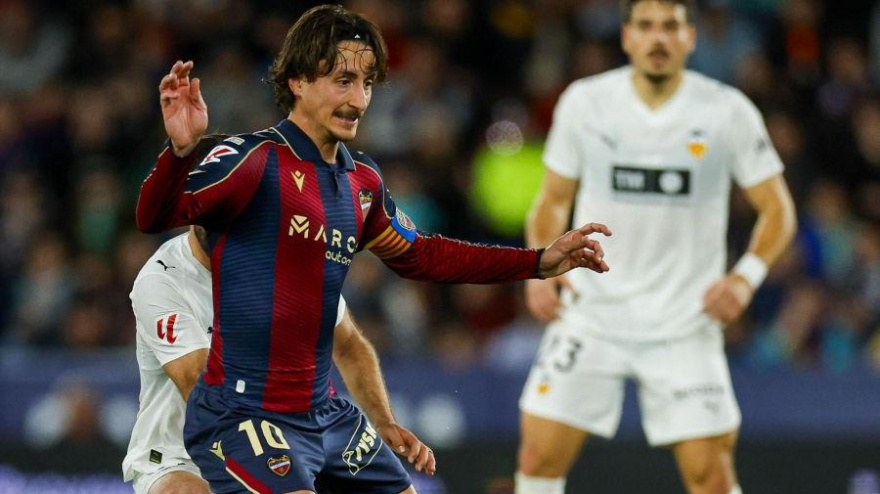 Pablo Martínez, en el duelo ante el Valencia CF
