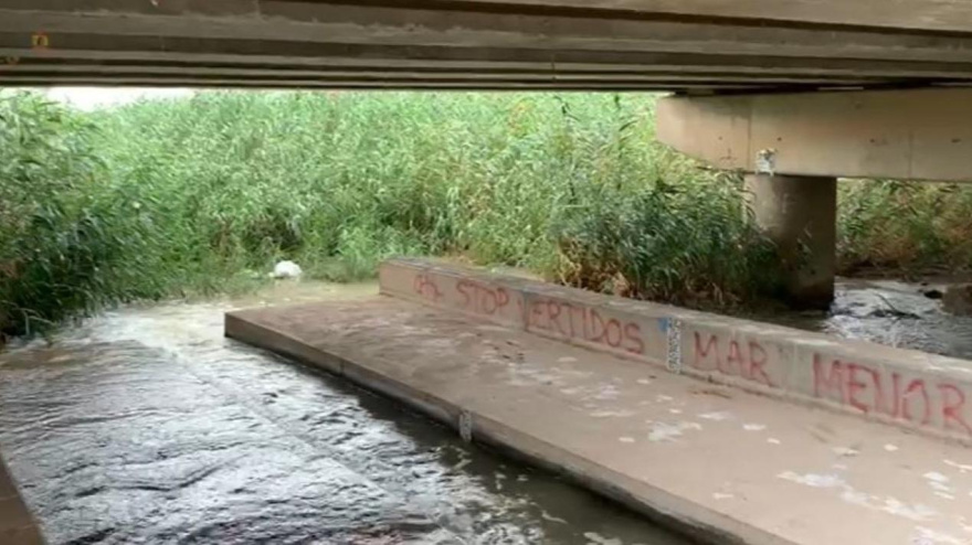 Desembocadura rambla El Albujón en el Mar Menor