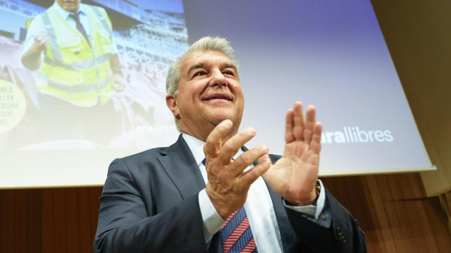 Joan Laporta durante la presentación de su libro