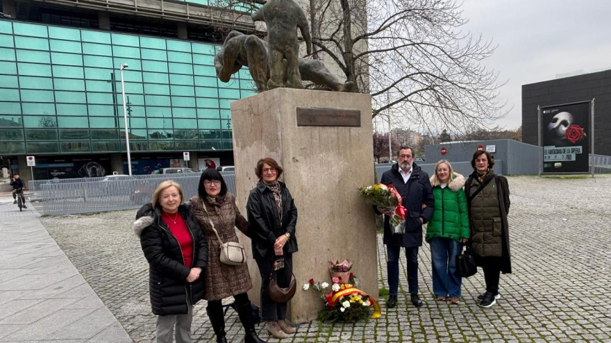 ANVITE durante el homenaje de hoy en Pamplona.
