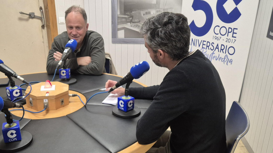 Edu Domínguez en la entrevista realizada en los estudios de COPE Vigo