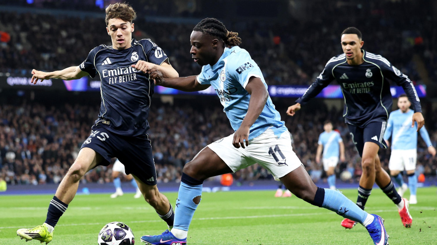 Doku y Thiago, en el Manchester City - Real Madrid