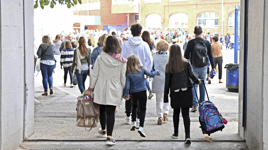 Vuelta al cole en uno de los colegios de la capital burgalesa