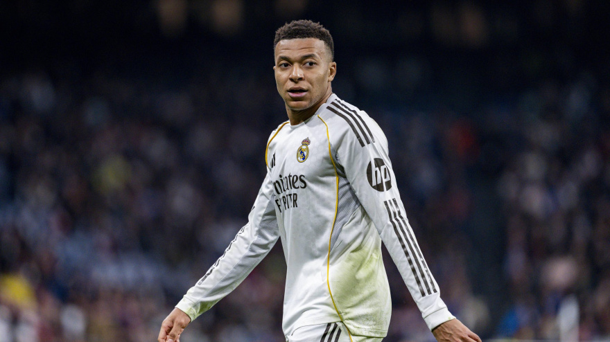 Kylian Mbappé, durante un partido con el Real Madrid