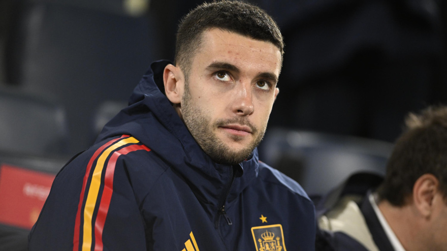 Joan García, durante la concentración con la selección española