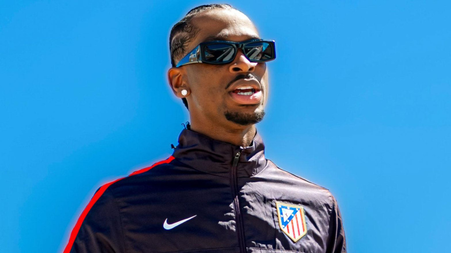 Shai Gilgeous-Alexander con el chándal del Atlético