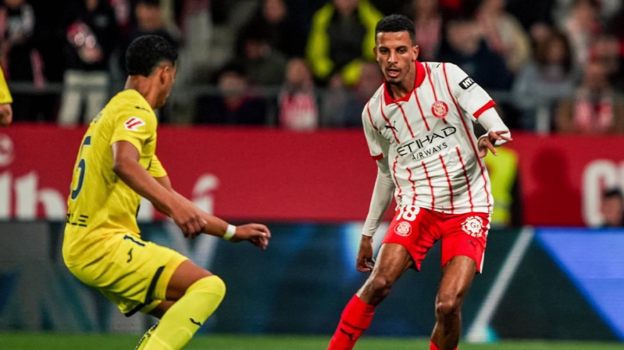 Spanish La Liga EA Sports soccer match between Girona FC and Villarreal CF at Estadi Municipal de Montilivi in Girona, , Spain, on April 06 2026Images will be for editorial use only. Only for free distribution, NOT FOR SALE. Mandatory credit: ©Girona FC *** Local Caption *** Imagenes solo para uso editorial. Solo para distribucion gratuita. Prohibida su ventaLa única finalidad de reproducirlas, distribuirlas y/o comunicarlas públicamente por cualquier medio con carácter exclusivamente informativo y, en particular, como información gráfica sobre los partidos del campeonato nacional de liga profesional de primera división o segunda división