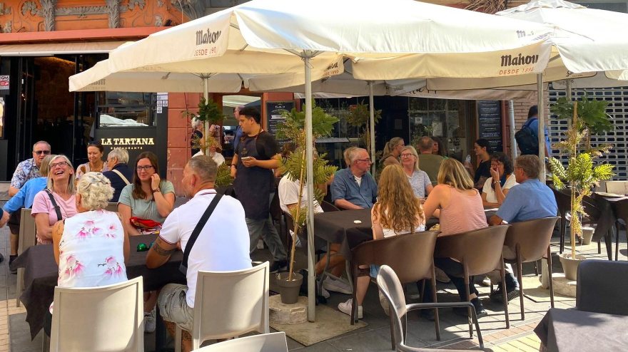 Terrazas en el centro de Cartagena