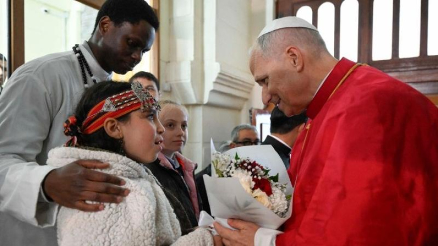 El papa en el encuentro con la comunidad argelina