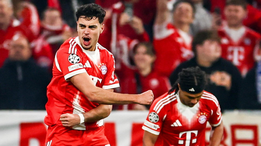Pavlovic celebra el 1-1 del Bayern contra el Real Madrid
