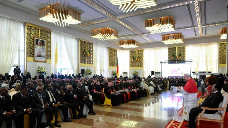 El Papa León XIV en uno de los actos de su viaje a Africa