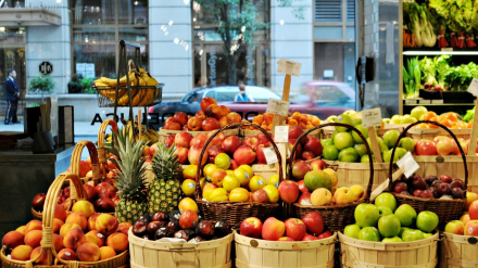 La imagen de la frutería de un supermercado