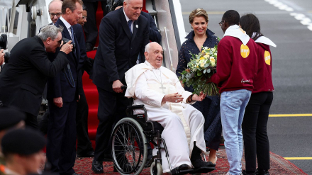 Papa Francisco a su llegada a Luxemburgo