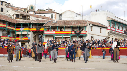 Paseíllo del festival taurino de Chinchón del pasado año